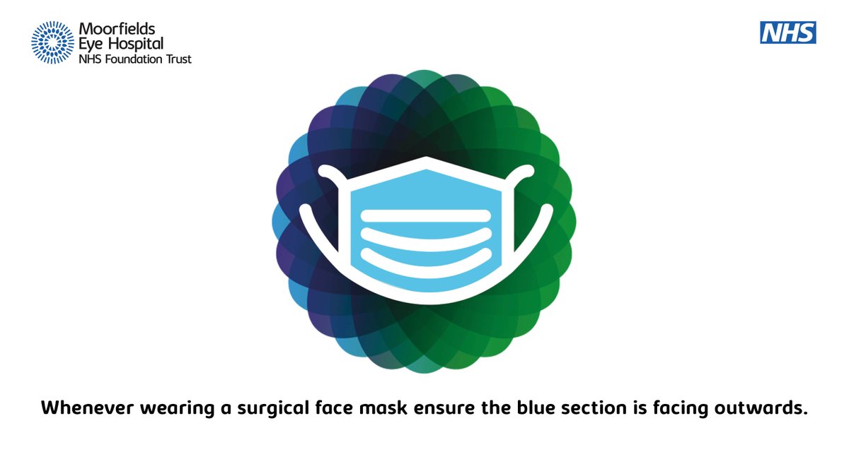 Moorfields's tweet photo. Patients must wear a surgical face mask when attending appointments, including children 11 &amp; over. If you're medically exempt, let us know before you come in so we can identify a way to see you safely. Call 0207 566 2357 to discuss arrangements. https://t.co/TcJrhJZRDZ