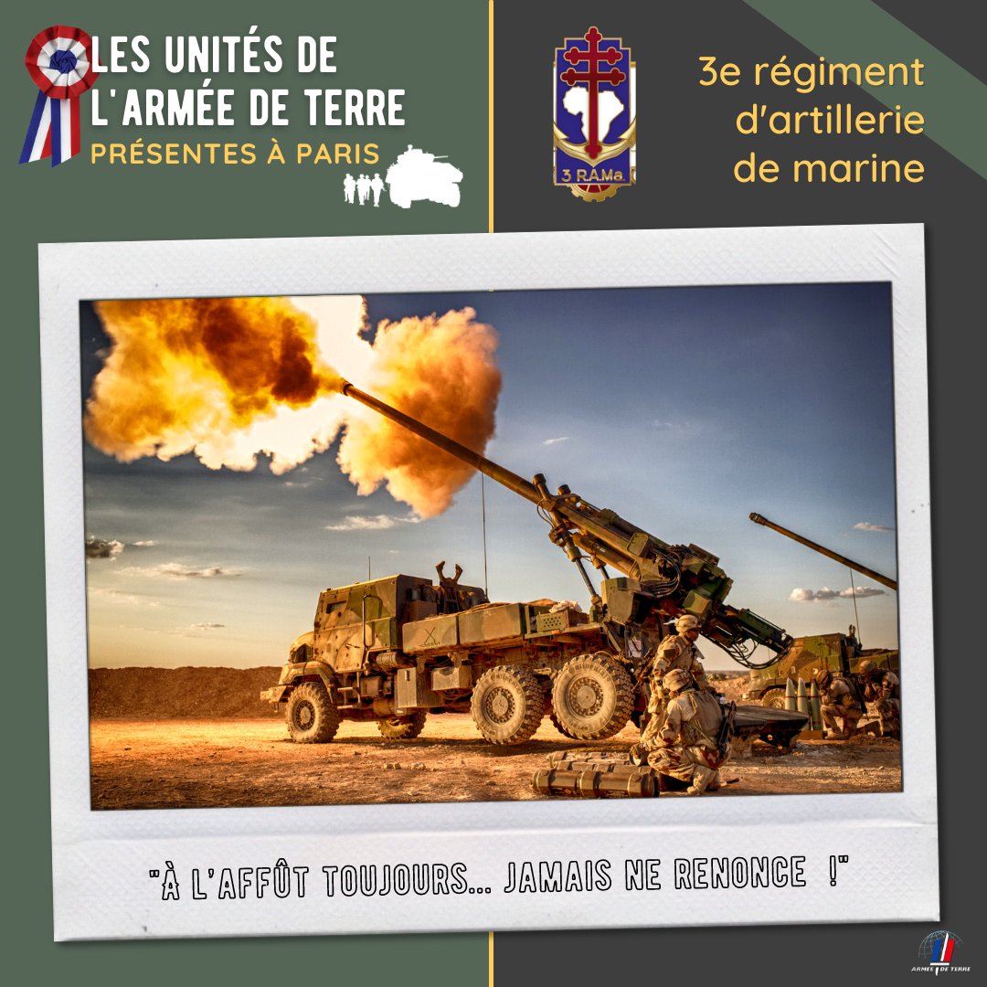 armeedeTerre's tweet image. Zoom sur le groupement d'artillerie mixte avec le @1er_ra et le #3RAMa ! Une combinaison qui permet l’emploi du spectre des feux de l’artillerie.

L'artillerie appuie la manœuvre par le feu au contact et dans la profondeur du champ de bataille 💥

#SoldatsDeFrance #14Juillet