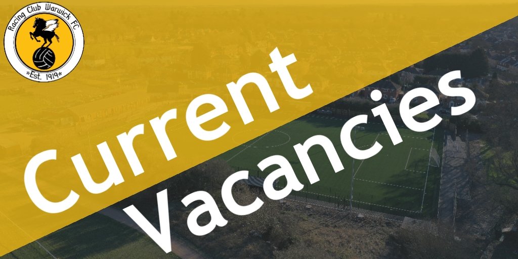 🚨Exciting Opportunities🚨 We have a number of vacancies currently available at the club. 🏥 - 1st Team Physio 🎫 - Turnstile operative 🍺 - Bar staff These are all paid roles If interested or for more info on any role please contact: racingclubwarwick@gmail.com