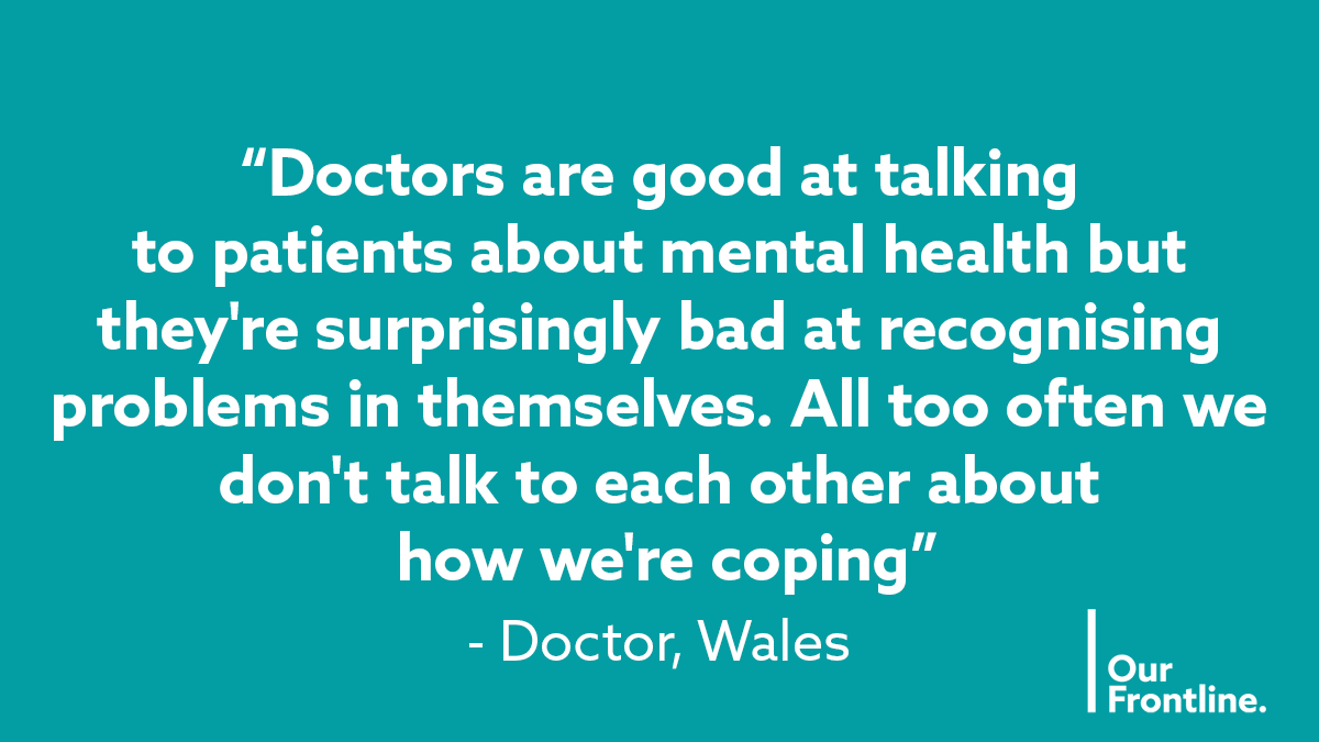 OurFrontlineUK's tweet photo. Noticed that someone in your team is finding it difficult to cope at work? Remind them that asking for help with their own mental health doesn't make them any less able to help others.
Emotional support 24/7 for everyone on #ourfrontline at https://t.co/ZfgBwLfkNa https://t.co/kckQNle6Bo