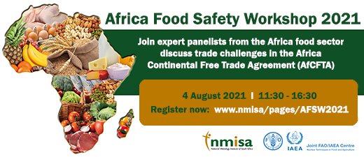 FoodFocusSA's tweet photo. The @NMISouthAfrica in partnership with @FAO and @iaeaorg is hosting a free #virtualworkshop to promote #standards, #reliabletesting and international cooperation for better #publichealth and #trade.
🖱️ Join us and register here:
https://t.co/cSMAzk8NvF https://t.co/9ujb54J5bv