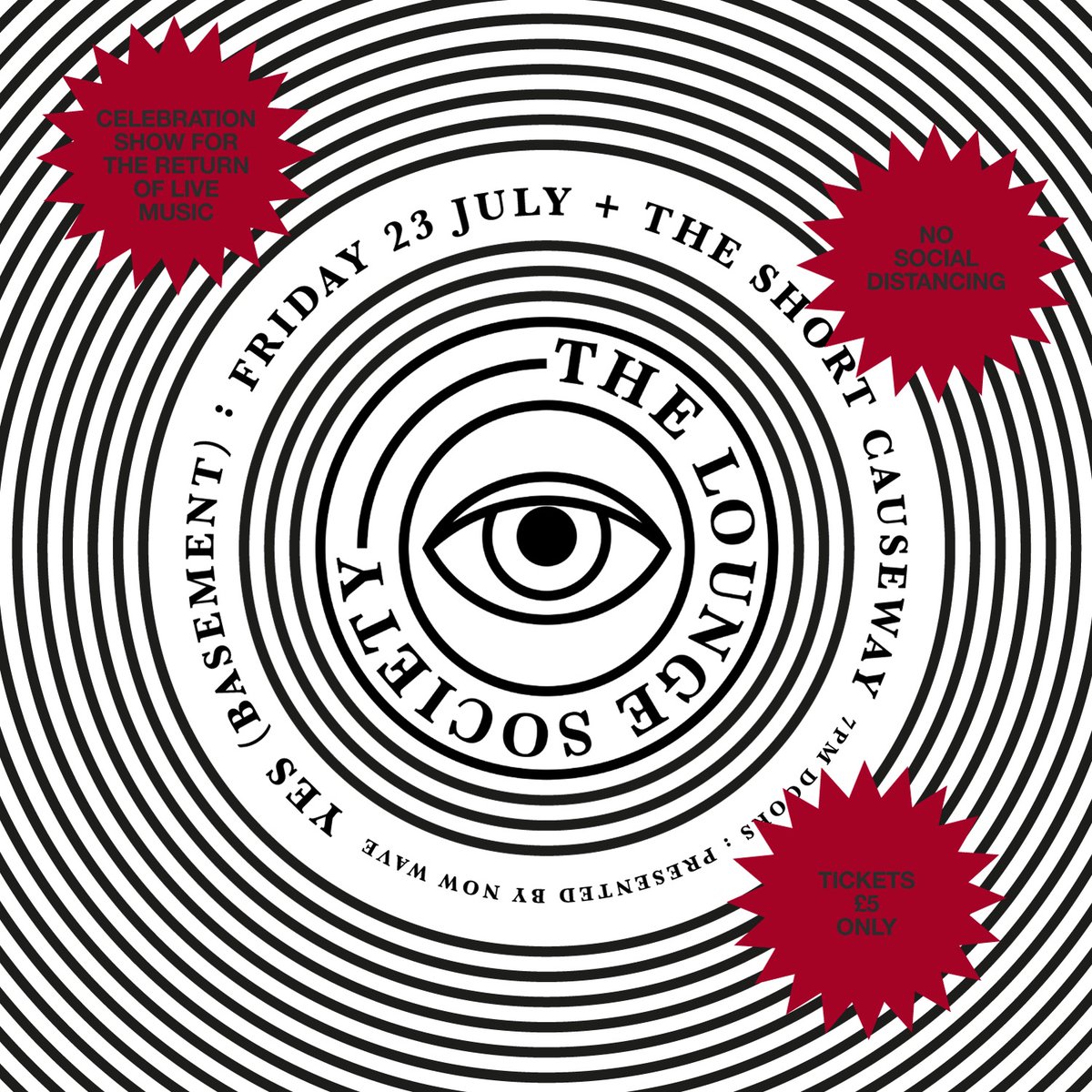 nowwave's tweet photo. TICKETS ON SALE NOW.
@LoungeSocietyHB CELEBRATE THE RETURN OF LIVE MUSIC WITH A SHOW AT @yes_mcr.
FRIDAY 23RD JULY.
NO SOCIAL DISTANCING.
#theloungesociety #yesmanchester #nowwave https://t.co/b9kTiPyW9U
