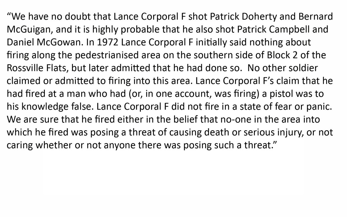 AdyKerr's tweet image. As Soldier F looks likely to benefit from the British Government's attempt to reassure current soldiers that they too will have impunity when their time comes, it is worth remembering what the former Justice of the Supreme Court of the United Kingdom said about him.