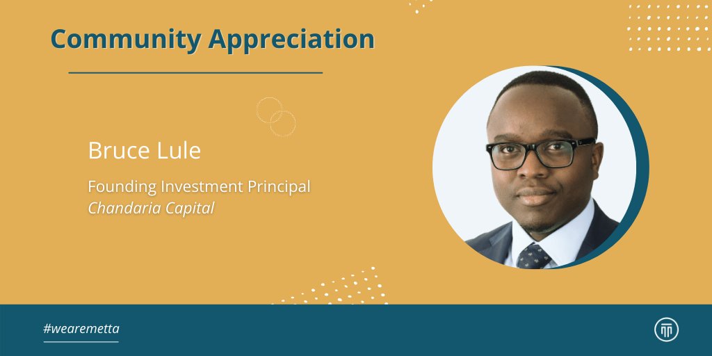 <a href="/254Mr_B_Lule/">Mr Bruce Lule</a> is one of the brilliant minds that make up the Metta community. 
He established &amp; led the operations of @ChandariaCapitalKE since its inception. He also accelerated the growth of 15 impactful &amp; rapidly scaling African commercial businesses &amp; has achieved much more.