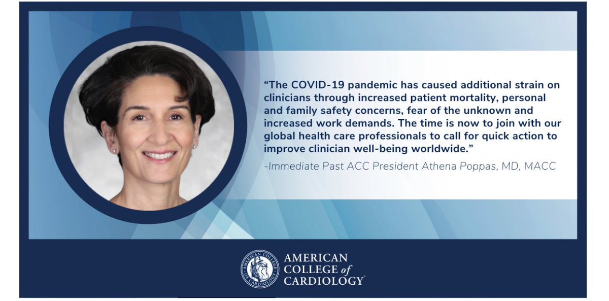 📣 @ACCinTouch, @AHAScience, @escardio & @worldheartfed call for global action in health care reform, research & policy development to address #ClinicianWellBeing. Read this joint opinion: bit.ly/3qjSuSt #AgainstClinicianBurnout

@DrLaxmiMehta @athenapoppas @JACCJournals