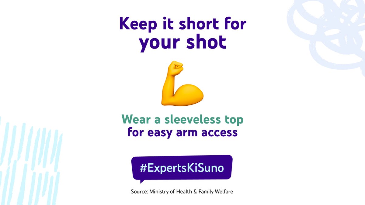 YouTubeIndia's tweet photo. What to wear when you're going to get vaccinated (hint: an appropriate outfit)👕
For more details on COVID-19 and vaccines, visit https://t.co/q86Rexp059
#ExpertsKiSuno https://t.co/Ev91kebGaW