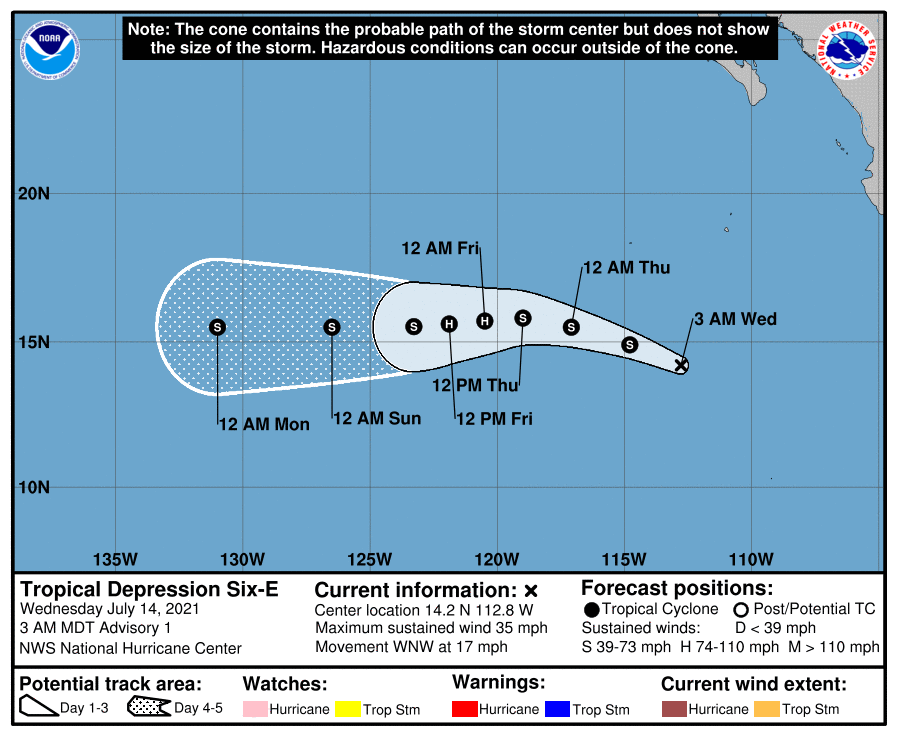 RAM_meteo's tweet photo. Se forma la #DepresionTropical #6E #SIXE  que podría llegar a #huracan

https://t.co/LRgaVpomcW a través de @MeteoredES https://t.co/ODeC3eofTF