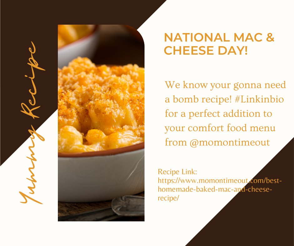 #NationalMacAndCheeseDay
⁠
@momontimeout has a very, very #CheesyRecipe!
⁠
momontimeout.com/best-homemade-…

#summerrecipes #food #recipes #macandcheese #momontimeout #saturday #realestate #realestatelife #realestateteam #chicago #wisconsin #remaxagents  #remaxhustle #listingsbyleslie