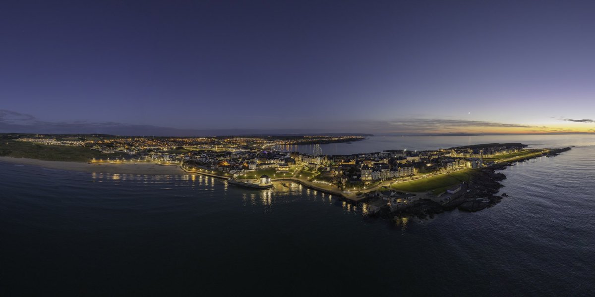 Beautiful Portrush at night with the moon setting <a href="/VisitPortrush/">Visit Portrush</a> @ILoveNorthCoast <a href="/DiscoverNI/">Northern Ireland</a> <a href="/NITouristBoard/">Tourism NI</a> <a href="/Portmagicni/">Portmagicni</a> <a href="/barrabest/">Barra Best</a> <a href="/angie_weather/">angie phillips</a> <a href="/WeatherCee/">Cecilia Daly</a>