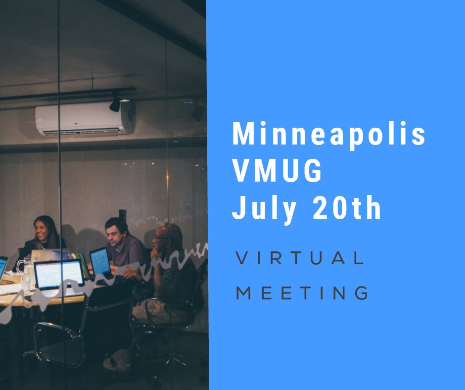 The next Minneapolis Virtual VMUG meeting from July 20th, sponsored by Seagate!
We will be discussing all things VMware, announcing a VMworld Watch Party, info on the VMUG UserCon, an in-person VMUG coming and giving away three drones!
Register at buff.ly/3AZrSuR #mnvmug