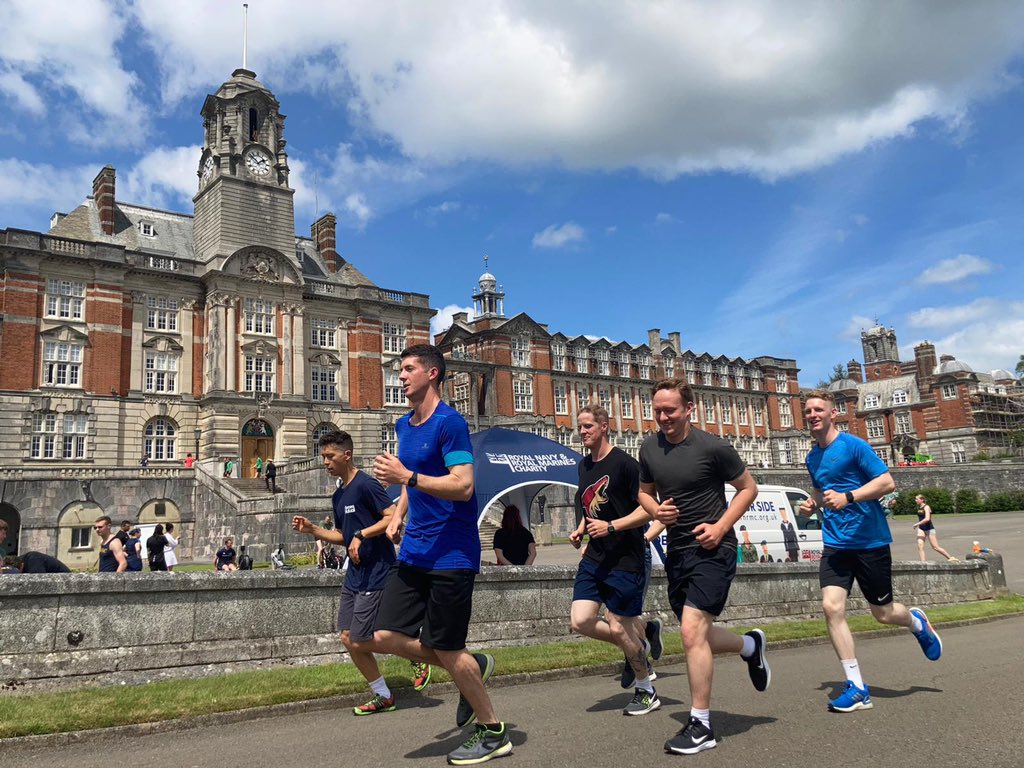 DartmouthBRNC's tweet image. To link with the origins of Field Gun and the 7488 mile journey from Portsmouth to Port Elizabeth, BRNC are aiming to complete 7488 laps of the parade ground ramps over two days. This is in support of the @RNRMC Virtual Field Gun Challenge.