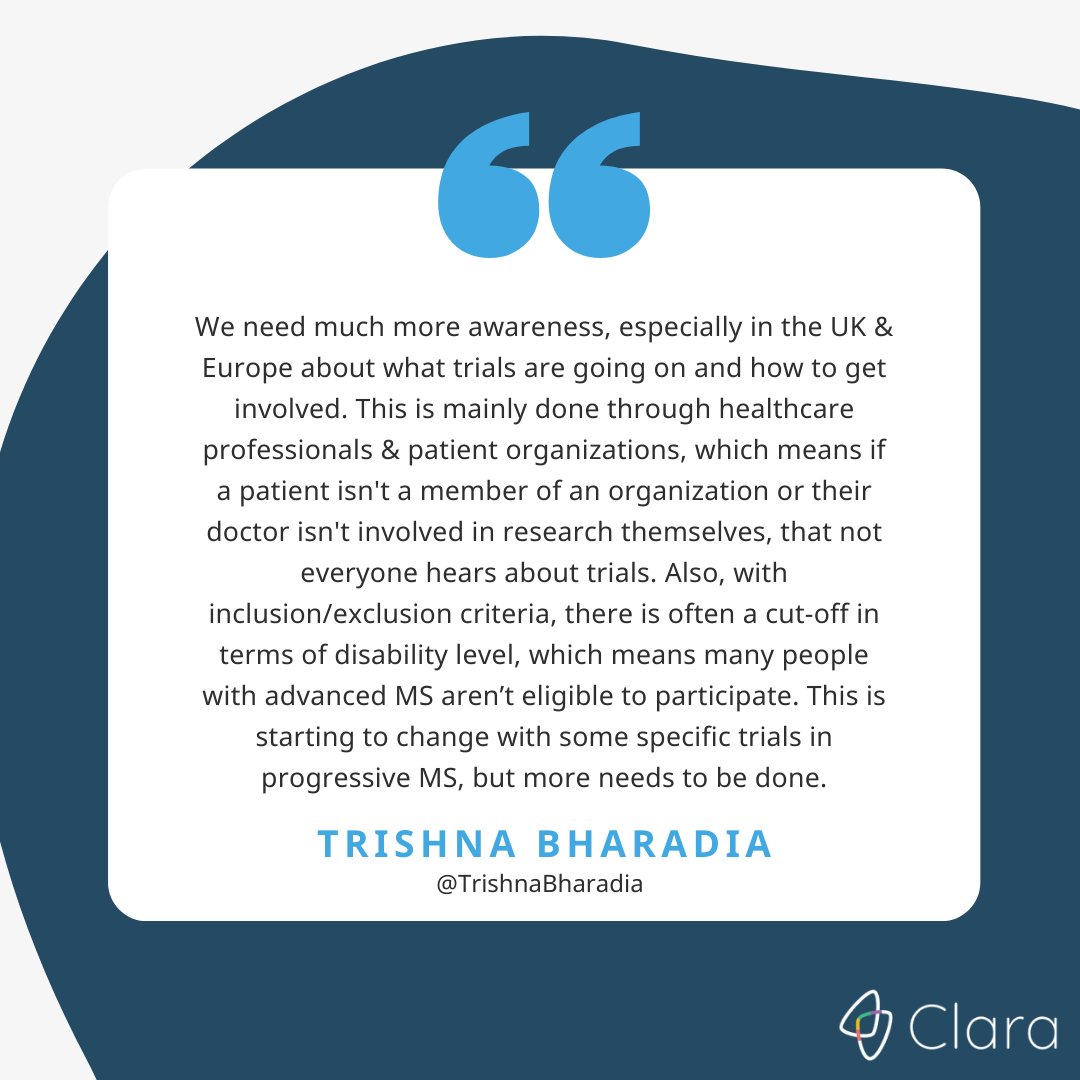 mbsciencesinc's tweet photo. On #clinicaltrialawareness from #breakthroughcrew ambassador @TrishnaBharadia #patientshavepower https://t.co/B80AFz6ju6