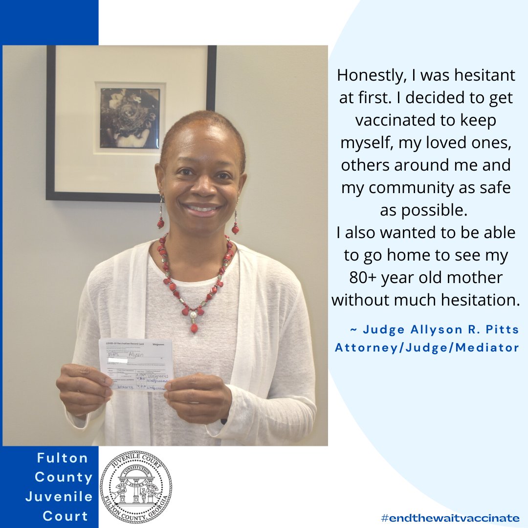 FultonJuvenile's tweet photo. A special thanks to everyone who helped spread the word about the vaccination drive last Friday.
Our push to encourage vaccination hasn’t ended.  Log on to https://t.co/wVHWzcU46e to find a location and schedule your COVID-19 vaccine. #endthewaitvaccinate #fcjc https://t.co/cisdeGGh5j
