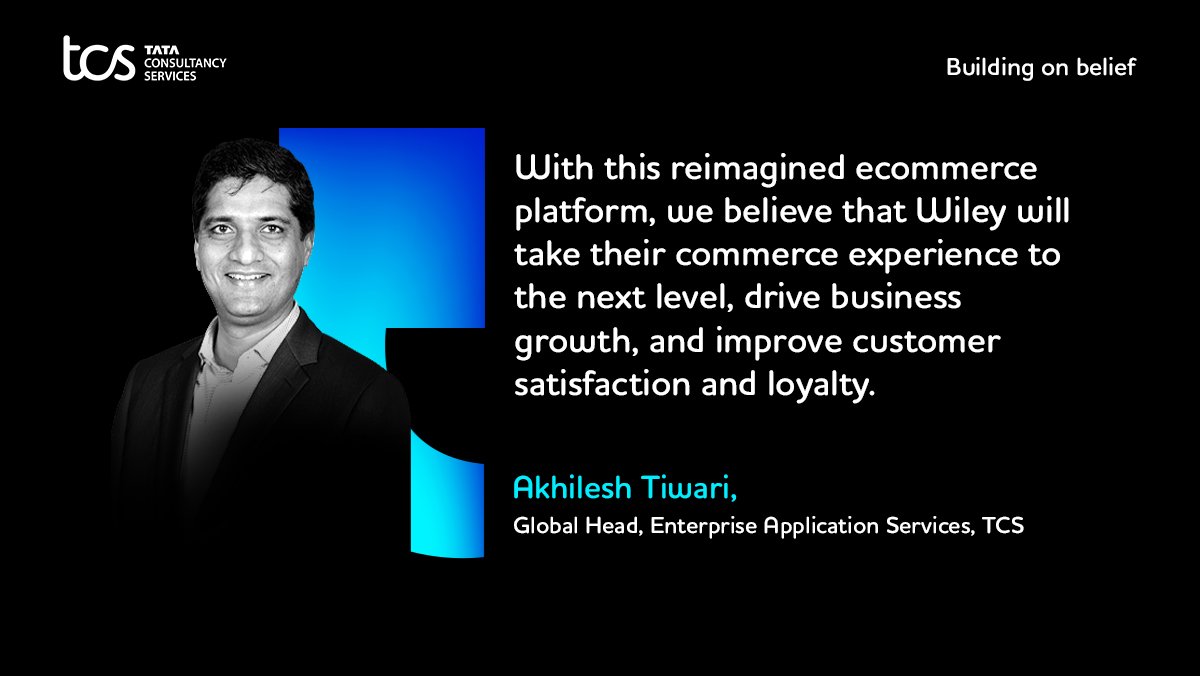 TCSDigitalTech's tweet photo. From enabling faster time-to-market to delivering personalized #customerexperience across channels.
Discover how TCS helped Wiley modernize their #ecommerce platform to enrich customers’ buying experience: https://t.co/0xYr84iOmn @akhilesh_global #ConnectedCX https://t.co/kWx9t5gkwB