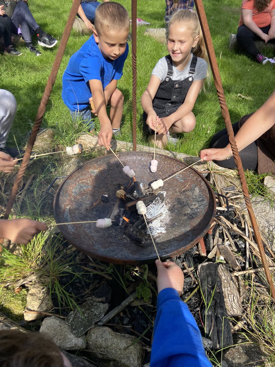 What a day! Campfires with roasted marshmallows and s’mores , sunshine and a science show!