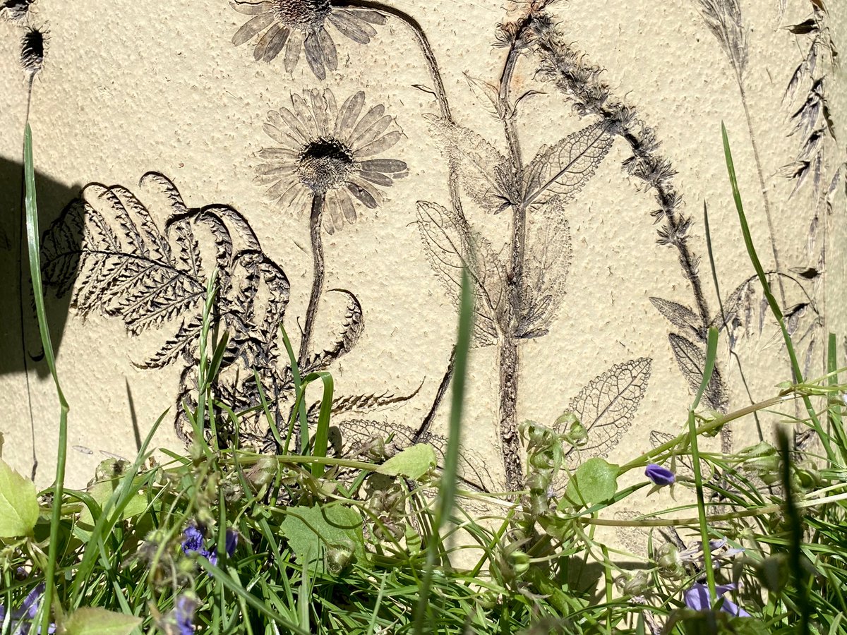 CeramicBotanist's tweet photo. One very large Bee skep and botanical base for a display at  Tatton Park flower show next week. @The_RHS 
#cheshire #bees #flowershow #ceramics #botanical #savethebees #Chestertweets https://t.co/8E9M4L5rXc