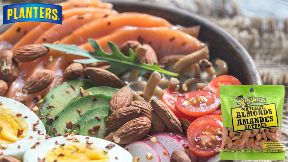 planterscanada's tweet photo. Adding nuts like #PlantersAlmonds to your meals is a healthy food choice. 

#TGIF #PlantersNuts #PlantersCanada https://t.co/dSCKLuwwyG