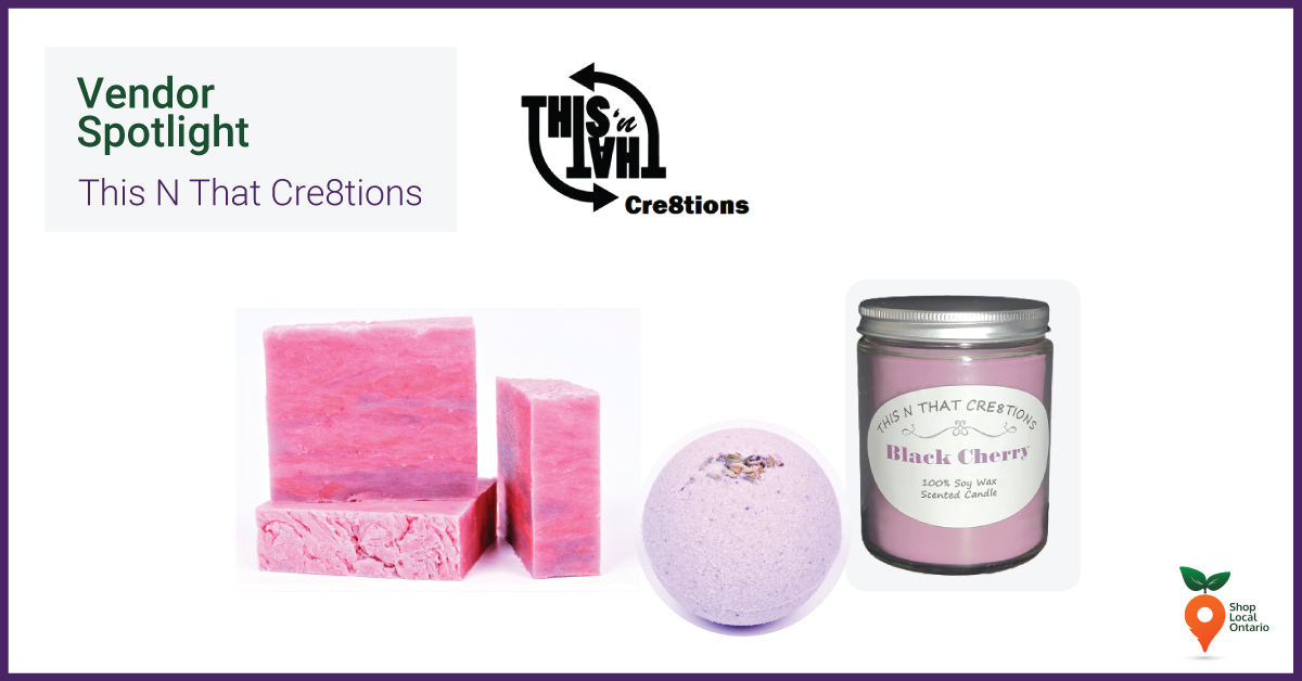 ShopLocalONT's tweet image. The first vendor spotlight of July is for This N That Cre8tions out of Ottawa. Soap is something we use a lot these days and these cre8tions are perfect. Grab yourself some Rosemary Lavender soap or maybe some Trailblazer soap and many more at ecs.page.link/vDDBB