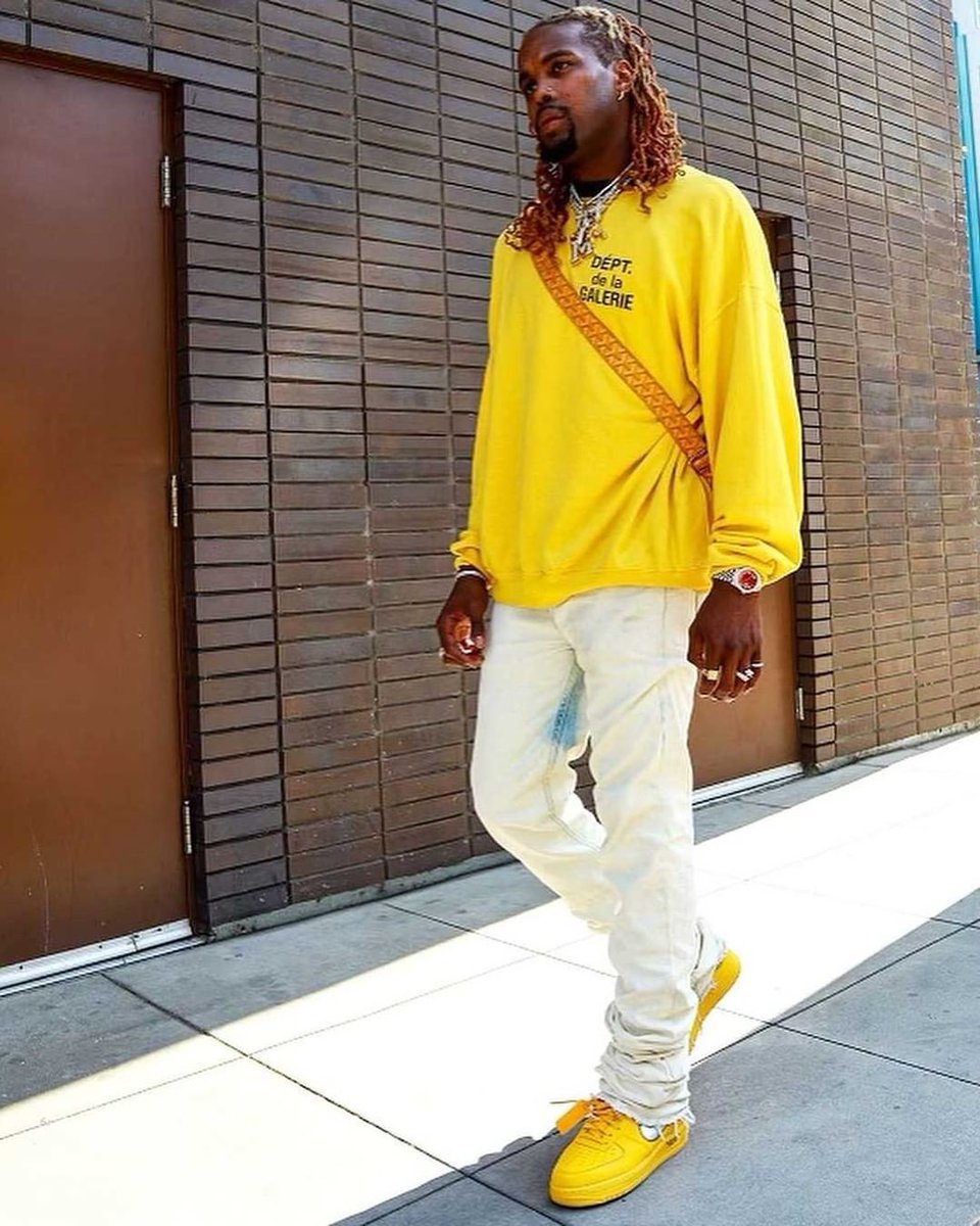 off white lemonade on feet