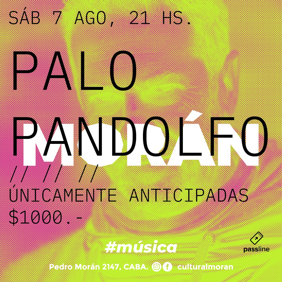 Volvemos al ruedo! El sábado 7 de Agosto junto con <a href="/BlasBizzio/">Blas Bizzio</a> en synth-bass,  caja rítmica y guitarra eléctrica  yo con mis acústicas,  bombo y más. Canciones nuevas, semi nuevas y de las otras en el <a href="/culturalMORAN/">MORÁN</a> Anticipadas passline.com/sitio-evento/p…
Alegría total!  🙌🔥❤