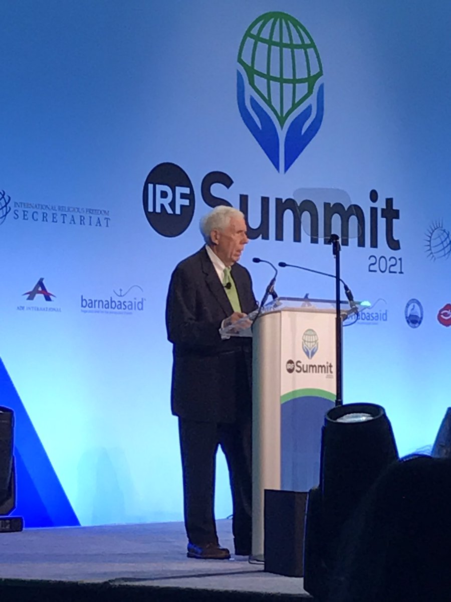 Former Congressman Frank Wolf received a standing ovation for his life’s work advancing #ReligiousFreedom for all <a href="/IRFSummit/">IRF Summit</a> #IRFSummit2021