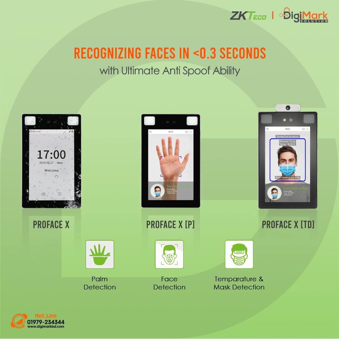 SolDigimark's tweet image. ZKTeco ProFace X Series, Outdoor &amp;amp; Vandal-resistant Face &amp;amp; Palm Verification and Fever Detection Terminal.

Explore More: lnkd.in/gPAui72
#biometric #zkteco #digimarksolution #fingerprint #facerecognition #AccessControl