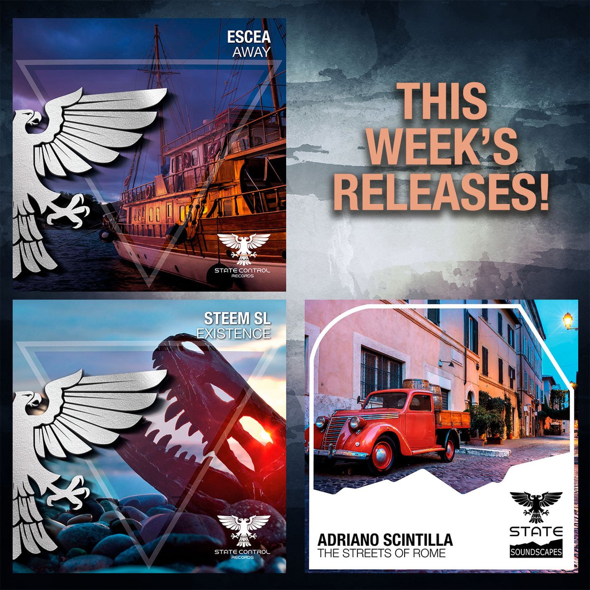 StateControlRec's tweet image. Our releases this week 🔥
Trance at it´s best!

@Escea_Trance @steemofficial @AdrianoScintilla 

#Trance #TranceFamily