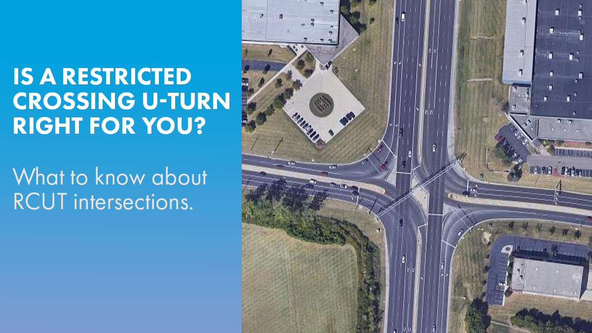 MeadHunt's tweet photo. When exploring intersection alternatives, a restricted crossing U-turn (#RCUT) may be a great solution. Learn more about the advantages and disadvantages of using RCUTs at https://t.co/thmuCiwGx4. #MHtranspo #TrafficEngineering #Jturn #Superstreet https://t.co/mdQVVV7ebl