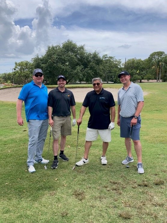 SafetyControls1's tweet image. Early June, a few SCT managers participated in a golf out with Paradise Golf- Tampa. SCT is a sponsor of Paradise Golf- Tampa who teach golf to underprivileged youth in Tampa, Florida. 
Pictured left to right: Mike O’Donnell, Aaron Zaksheske, Joe Ventura, and Chris Orr.