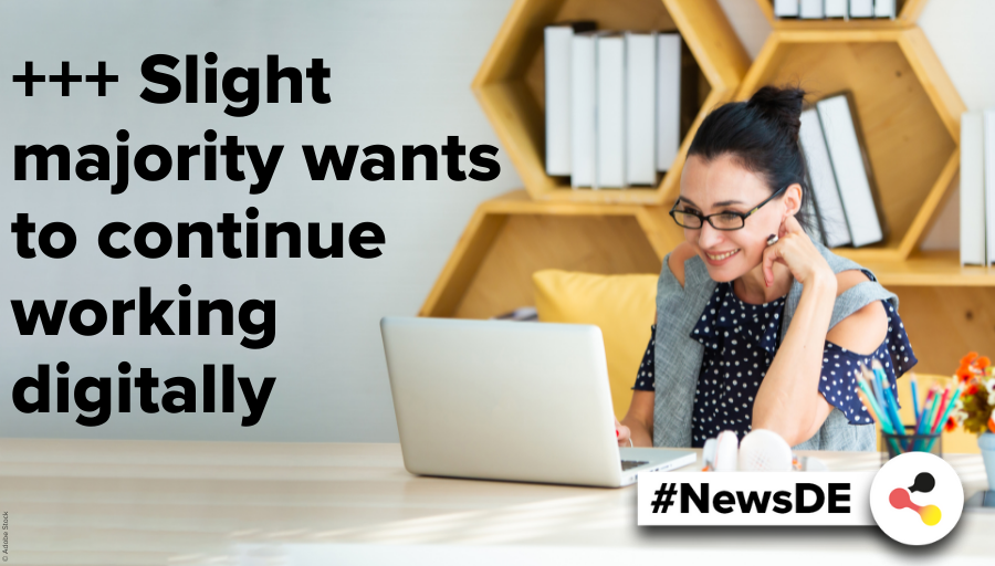 en_germany's tweet photo. +++ Slight majority wants to continue working digitally

❗ Latest #News from #Germany 
👉 https://t.co/LyJlTYJXkR

#NewsDE #Covid19 #coronavirus #pandemic #work #digital #digitalisation https://t.co/Dgr2LvgrFT