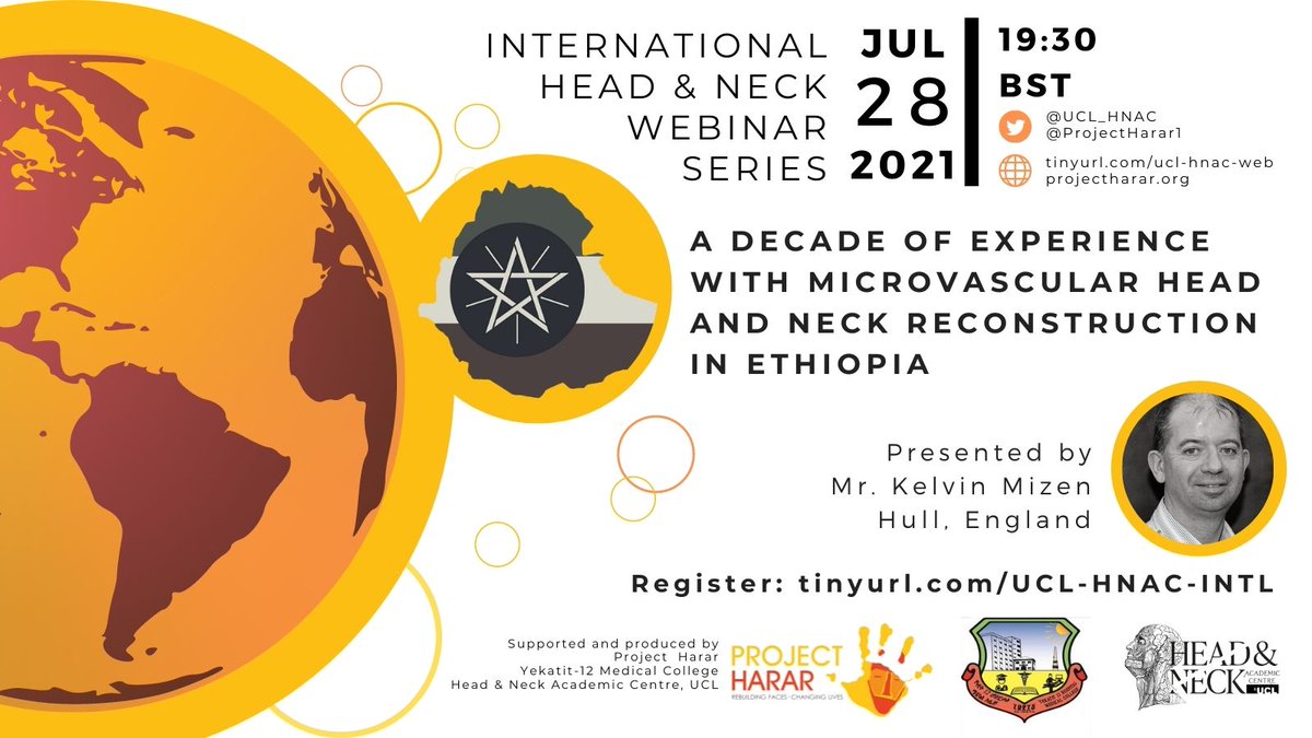 🌍Don't forget to sign up to the IH&amp;NWS #free lecture taking place on WED 28 JUL

Supported by <a href="/UCL_HNAC/">UCL Head & Neck Academic Centre</a> <a href="/ProjectHarar1/">Project Harar</a> 

Register: tinyurl.com/UCL-HNAC-INTL