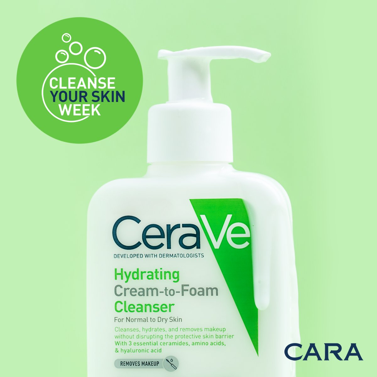 carapharmacy's tweet image. In need of a gentle foaming cleanser? 🙋‍♀️

The CeraVe Cream-to-Foam Cleanser effectively removes dirt and makeup without disrupting the skin banner ✨

Available now in stores and at carapharmacy.com &amp;gt;
bit.ly/3B0DrC6

#carapharmacy #cerave #cleanseyourskinweek
