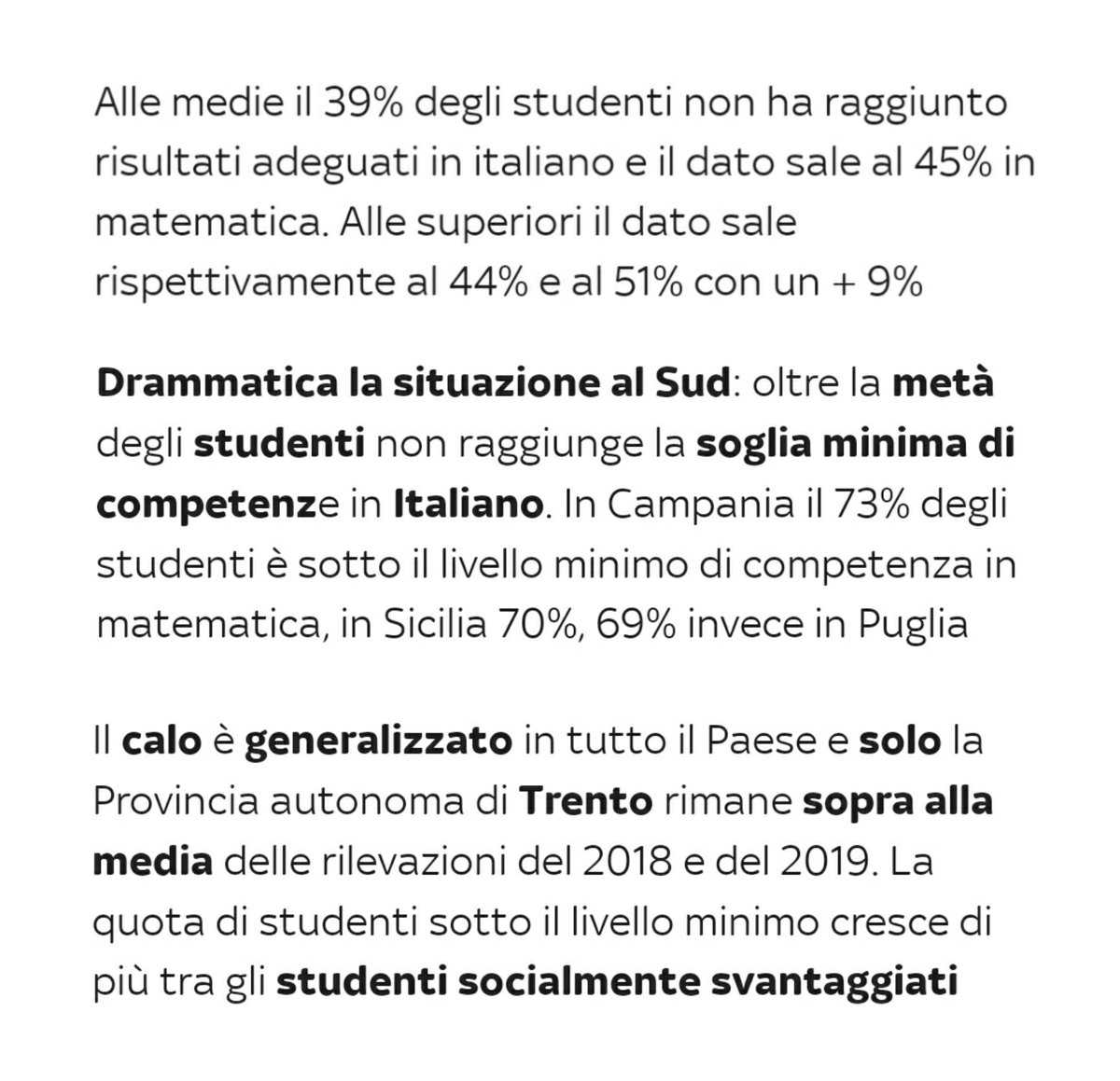 perchetendenza's tweet photo. "Invalsi":
Per i risultati del primo rapporto Invalsi ai tempi del Covid https://t.co/X8cF1zu179