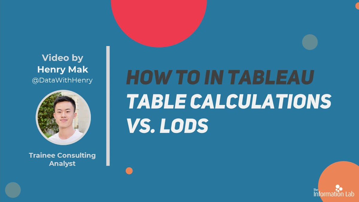 💙We love our Wednesday snack-sized #Tableau how-to videos. This week <a href="/DataWithHenry/">Henry Mak</a> goes over Table Calcs vs LODs
Tune in at 12:30 BST: til.bi/3wqAibd