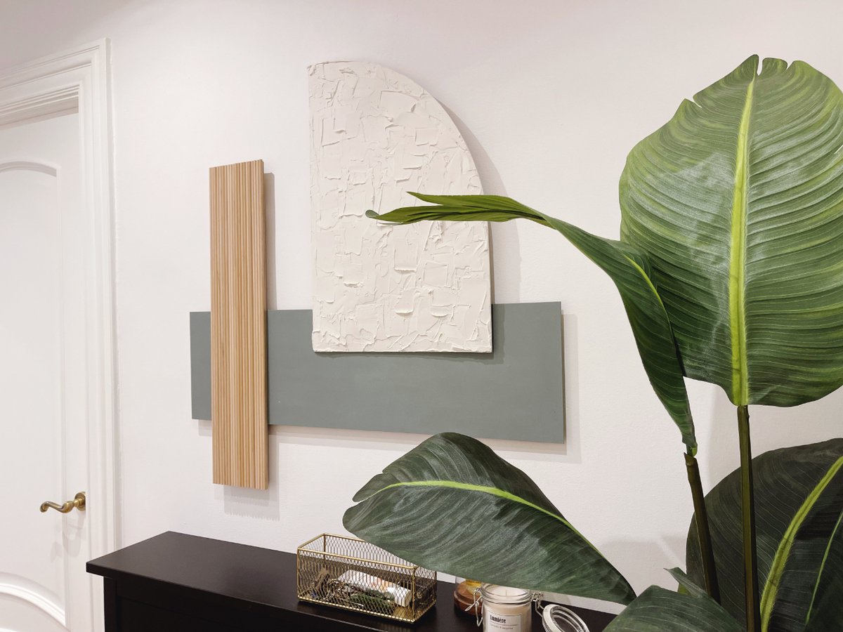 Proyecto  de <a href="/BlancoMetro/">Blanco Metro</a> como con la Dremel 4250 como #embajadoradremel de <a href="/dremel/">Dremel</a> ⭐ Ha creado un precioso cuadro para la entrada de su casa con 3 texturas: varillas, masilla y pintura. 

Más ideas:
➡ mtr.cool/yhfyjsecyo

#yosoydehandbox #dremel #diy #diyproject