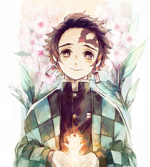 折子さんがTwitterに投稿した竈門炭治郎(鬼滅の刃)のイラスト。