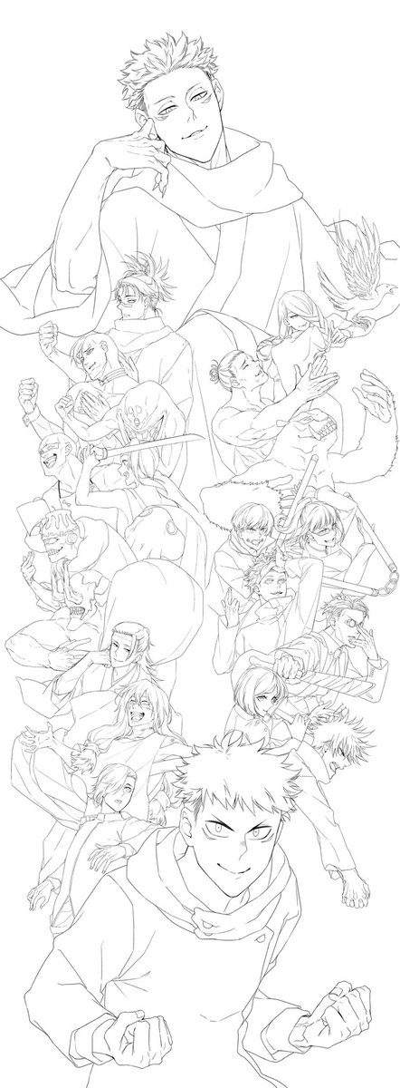友人にやれって言われたので
ラフ→下描き→線画→完成 
