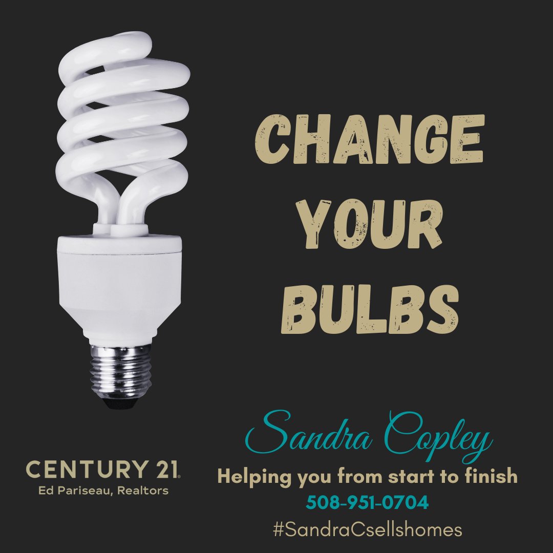 SandraCsells's tweet photo. Replacing the #bulbs in your #home with compact fluorescent bulbs can lower your #energy usage. π‘π
#lightbulbs #fluorescentbulbs #energyuse #lowerenergyuse #environment #environmentalfriendly #yourhomeexpert #SandraCsellshomes #realtor #helpingyoufromstarttofinish #realestate https://t.co/nsGbnTK43Z