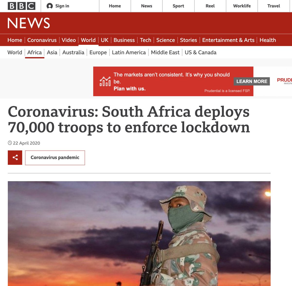 NicSpaull's tweet photo. Response to implementing April 2020 COVID-19 curfew?

A: Deploy *70,000* army personnel. 

Response to July 2021 co-ordinated attacks in two provinces, 72 people dead, strategic infrastructure destroyed (water, telecoms, electricity) etc? 

A: Deploy *2,500* army personnel.  😶 https://t.co/DyoNSdhTQG