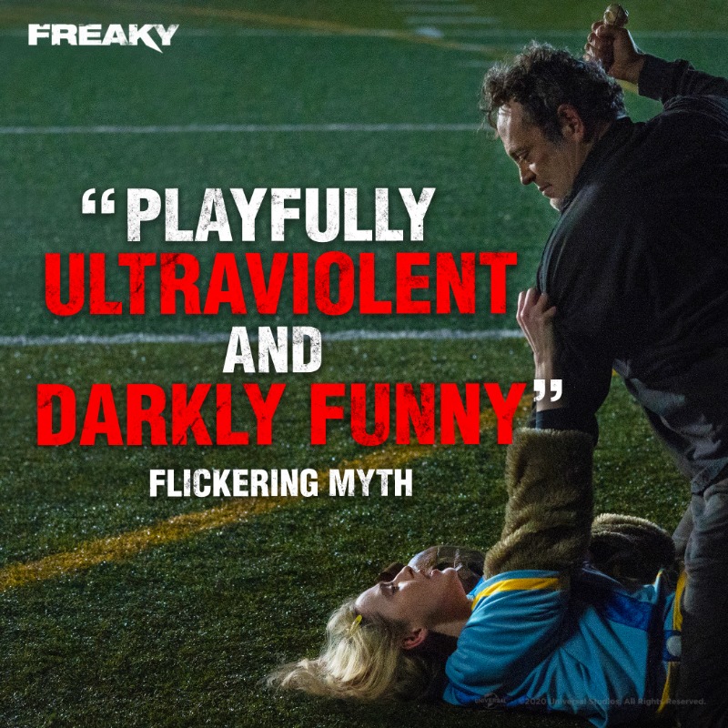 universaluk's tweet photo. The hype is real... Dare to dive into the first ever body swap horror, #FreakyFilm.