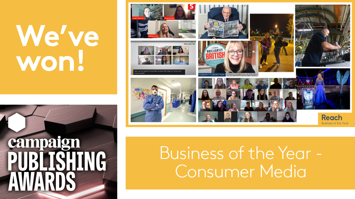 reachprint's tweet photo. We won! 🏆 Subscriptions for our national titles and direct to home deliveries both saw year-on-year growth in 2020 - just one of the reasons Reach were awarded 'Business of the Year - #ConsumerMedia' by @Campaignmag in the 2021 awards!
https://t.co/WJEKNOpoHJ
@Reachcareers_ https://t.co/2M71qsKX0i