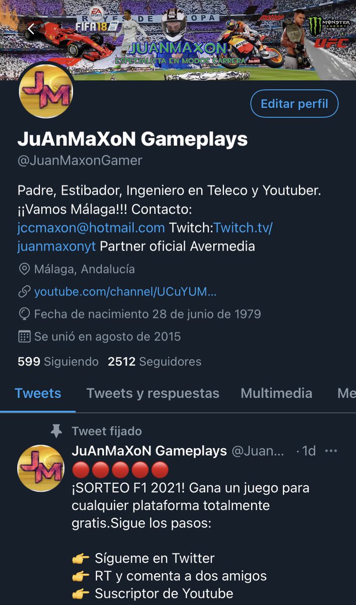 JuanMaxonGamer's tweet photo. +2500 en @Twitter Siiii!!! 🙌🙌👏👏👏 gracias a todos! https://t.co/lc6r1uVbhd