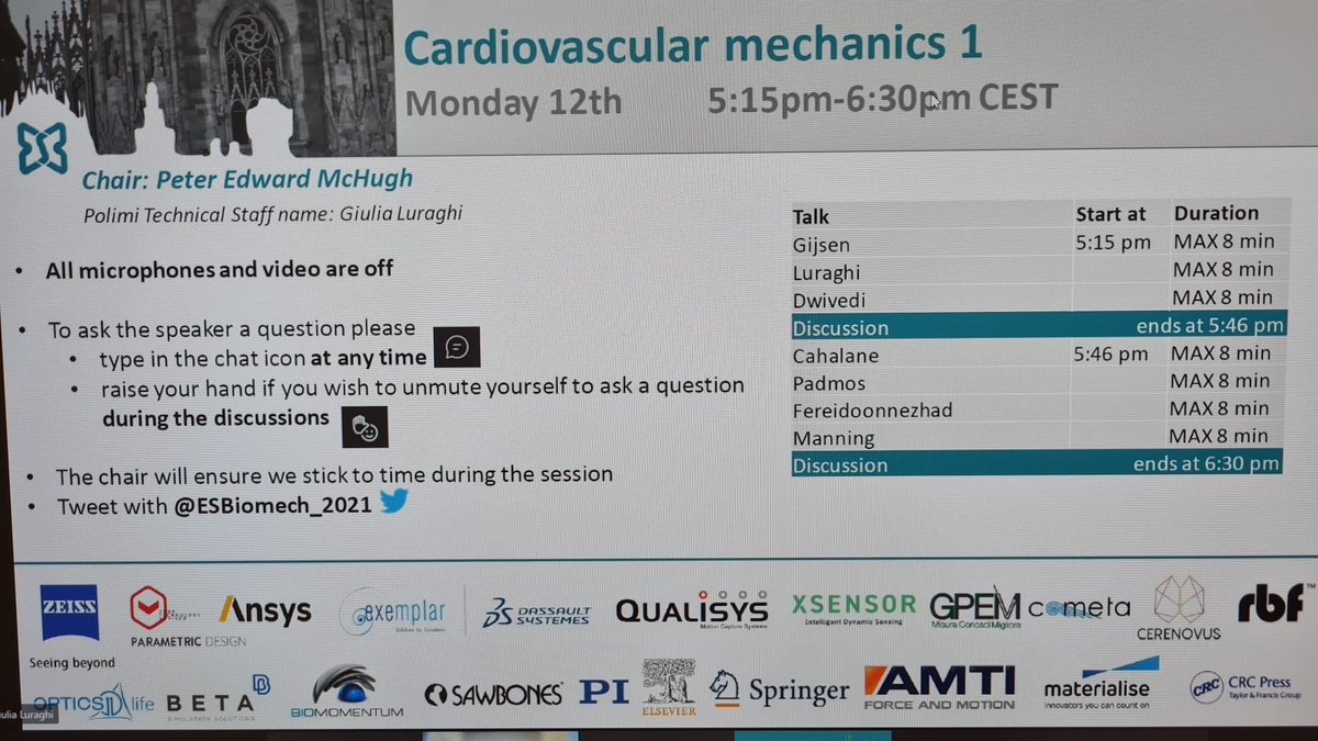 Thanks for the opportunity to present my research work on "The effect of thrombolysis on clot mechanical properties at the <a href="/ESBiomech_2021/">ESBiomech_2021</a> conference. It was a great session. #AcuteIschemicStroke 
<a href="/ESBiomech/">European Society of Biomechanics</a> @CERENOVUS_HQ <a href="/polimi/">Politecnico di Milano</a> @INSIST33795864 @NTI