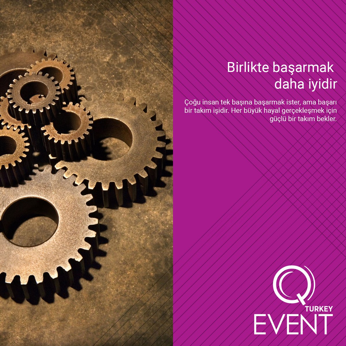 qeventturkey's tweet photo. Birlikte başarmak daha iyidir.

Çoğu insan tek başına başarmak ister, ama başarı bir takım işidir. Her büyük hayal gerçekleşmek için güçlü bir takım bekler.

#meeting #incentive #congress #conference #explore #destination #events #qeventturkey #corporatestars https://t.co/q6NUau2qIy