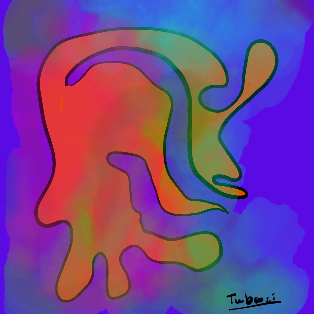 Rebow6's tweet photo. Adobe Fresco で作成 #AdobeFresco 
水の蠢き
#抽象画
#絵描きさんと仲良くなりたい
#画家
#イラストレーター 
#現代アート https://t.co/aErnPxHlh5