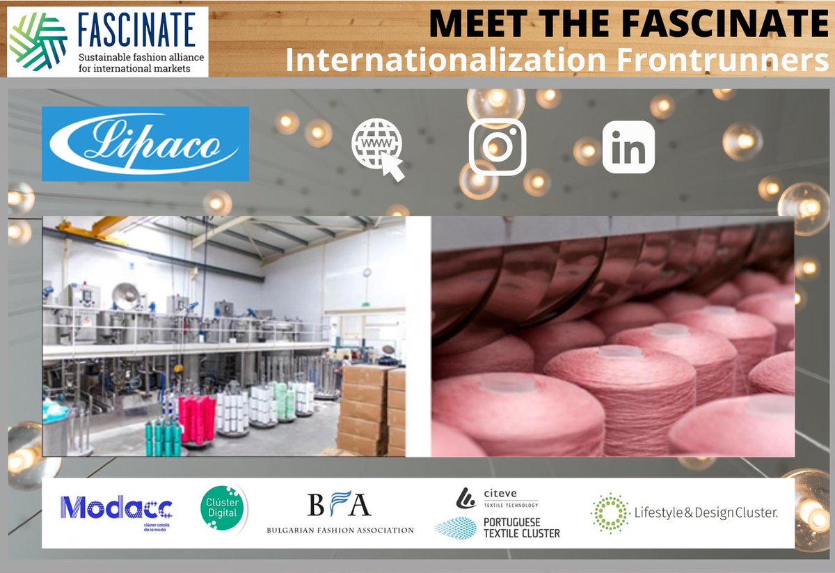 𝗗𝗲𝗮𝗿 𝗙𝗔𝗦𝗖𝗜𝗡𝗔𝗧𝗘 𝗙𝗼𝗹𝗹𝗼𝘄𝗲𝗿𝘀
We are launching a set of post about our Internationalization frontrunners.
SMEs in the fashion &amp; Textile sharing their expertise &amp; cases about their internationalization strategy.
We start with Lipaco (PT)
-> bit.ly/3kcotmy