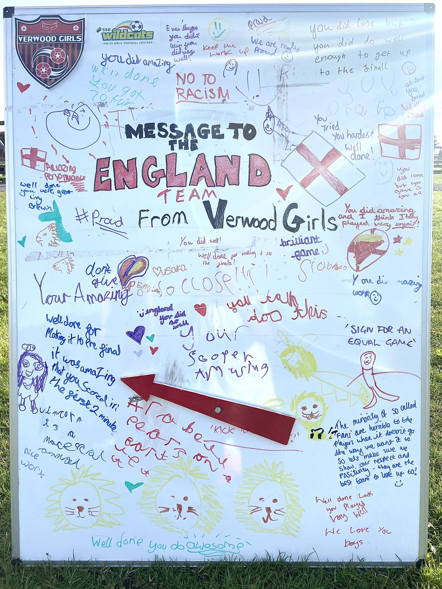 Over the past few weeks it has been great to see so many of our players getting so excited about <a href="/England/">England</a> and all the build up to the final. 

Yesterday at training they spent a bit of time reflecting on everything that has happened and wrote a few messages on one of our boards.
