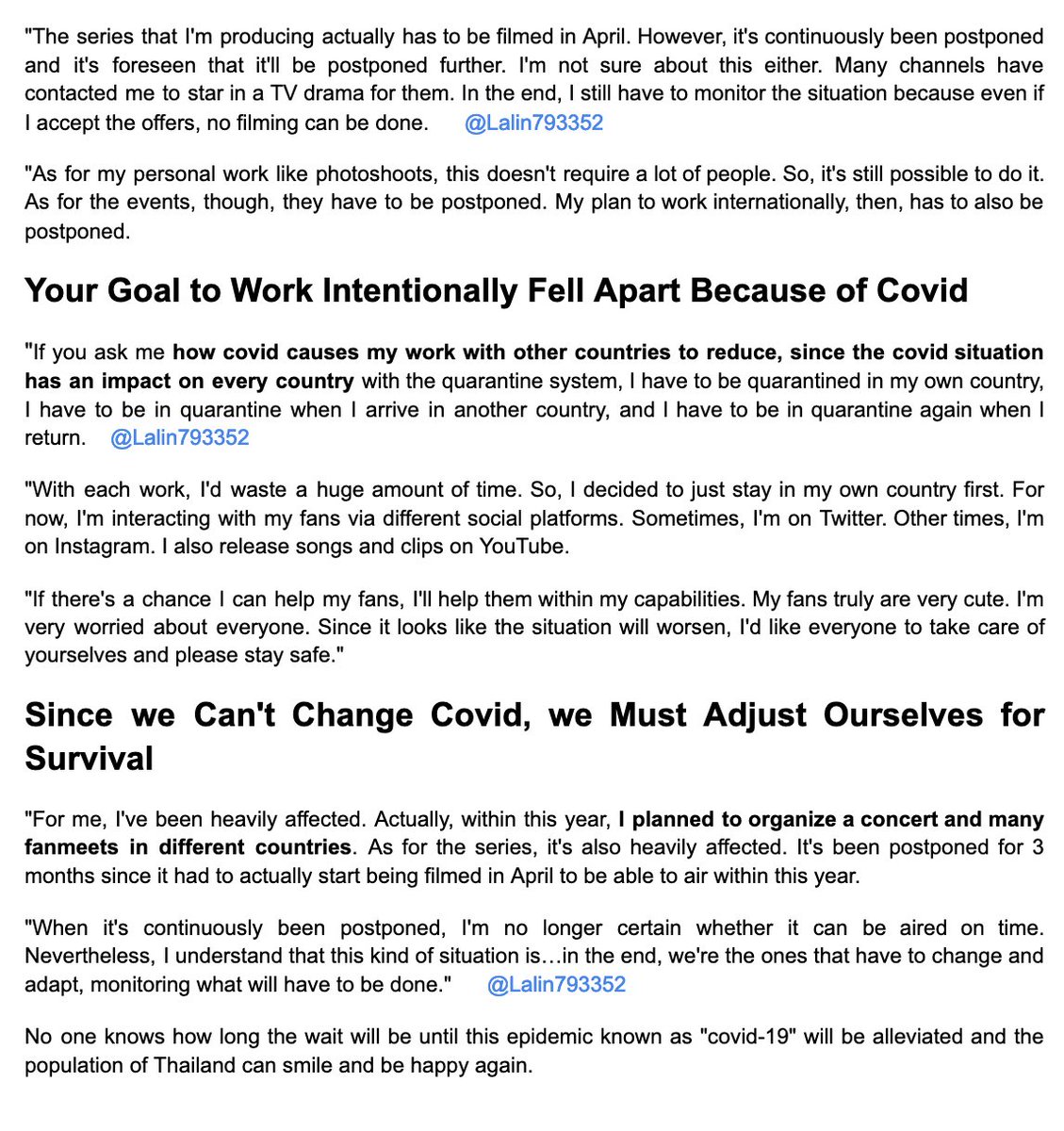 Mew Suppasit is also Impacted. Covid Affected him so much, his Work Postponed Until Further Notice 🥺

🔗thairath.co.th/entertain/news…

#MewSuppasit
#มิวศุภศิษฏ์ 
#MGLalinTrans