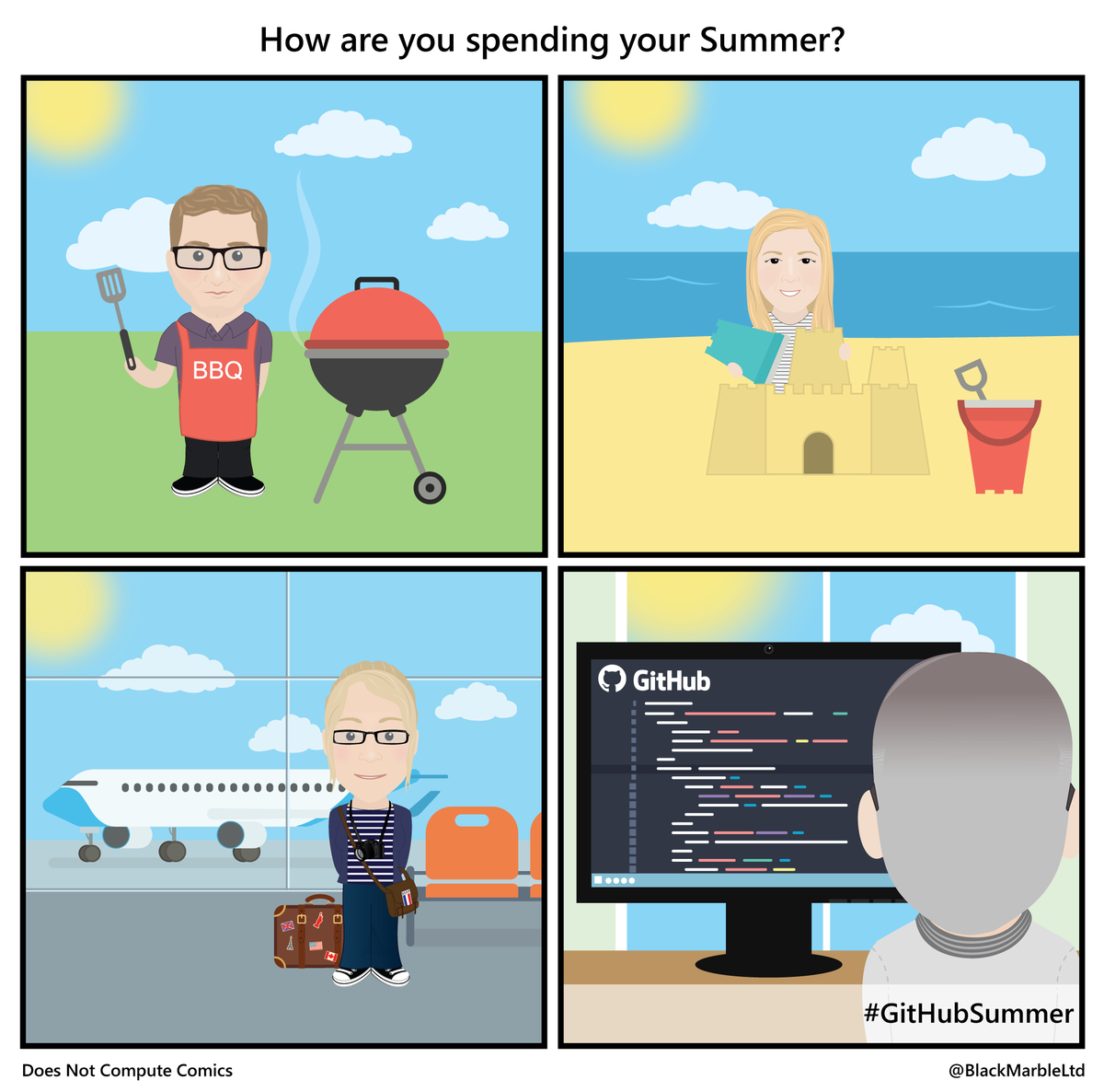 BlackMarble's tweet photo. We're having a #GitHubSummer! How are you spending yours? https://t.co/s3yZCEWW9S #BMEvents cc @richardfennell https://t.co/dfxarnzrUC