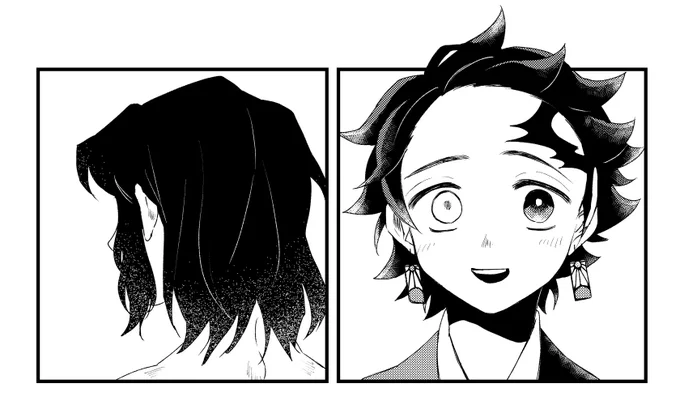 たんじろう、原稿で書くことが多いのだけど、いつもわりと可愛く描けて嬉しいので原稿切り抜きだけはたくさんあった……お誕生日おめでとうございます!!!(痣が無いのは最後のトーン処理で入れてるからです) #かまたん生誕祭 